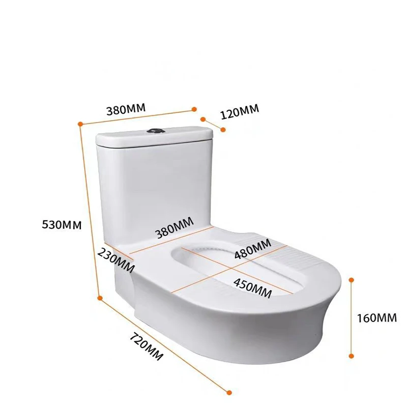 Квадратные унитазы модифицированный приседающий туалет керамический