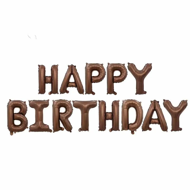 Набор на день рождения с кремовой карамелью и шоколадными буквами воздушный шар