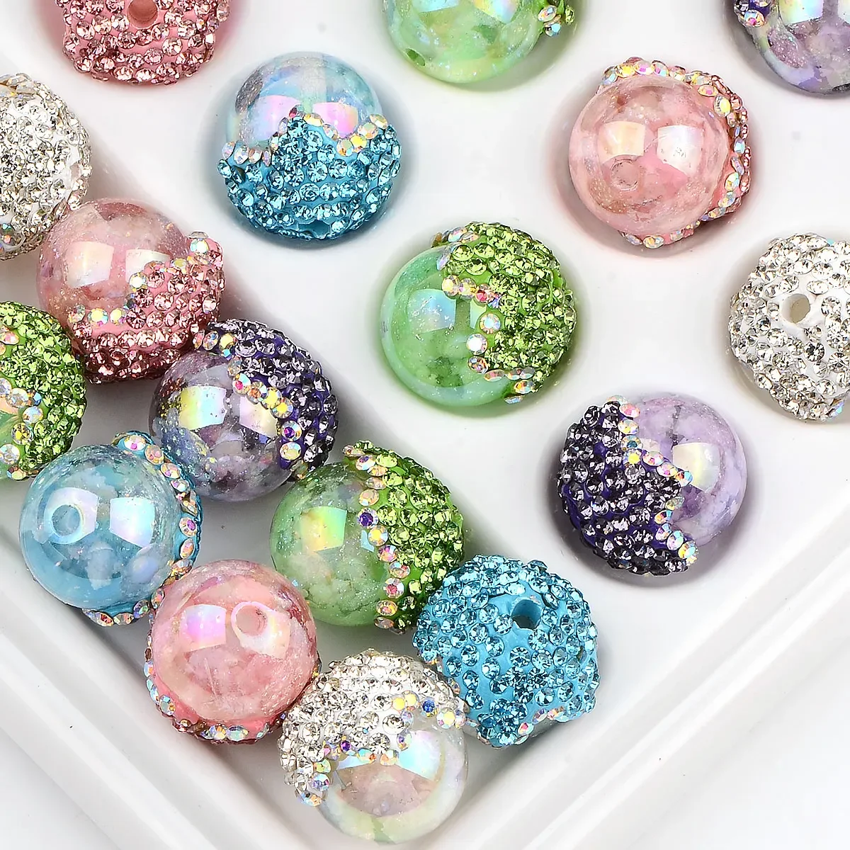 6 шт. 1 8 см разные цвета креативные вставки стразы круглые акриловые бусины