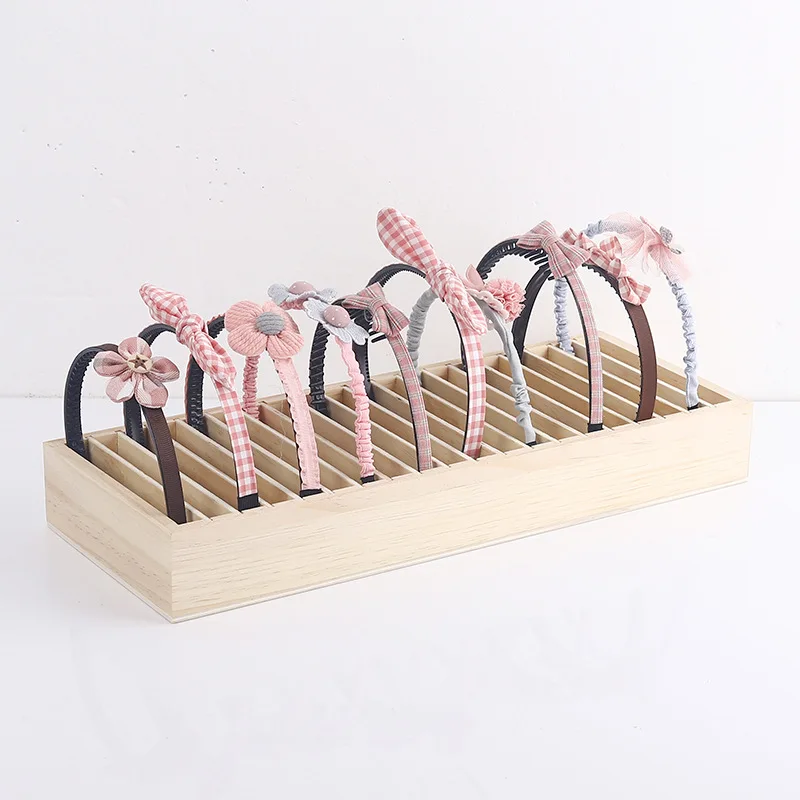 Solid Wood Headband Rack Storage Hair Hoop Display Stand Home Hair Hoop Hairpin Jewelry Stand Headdress Jewelry Display Stand