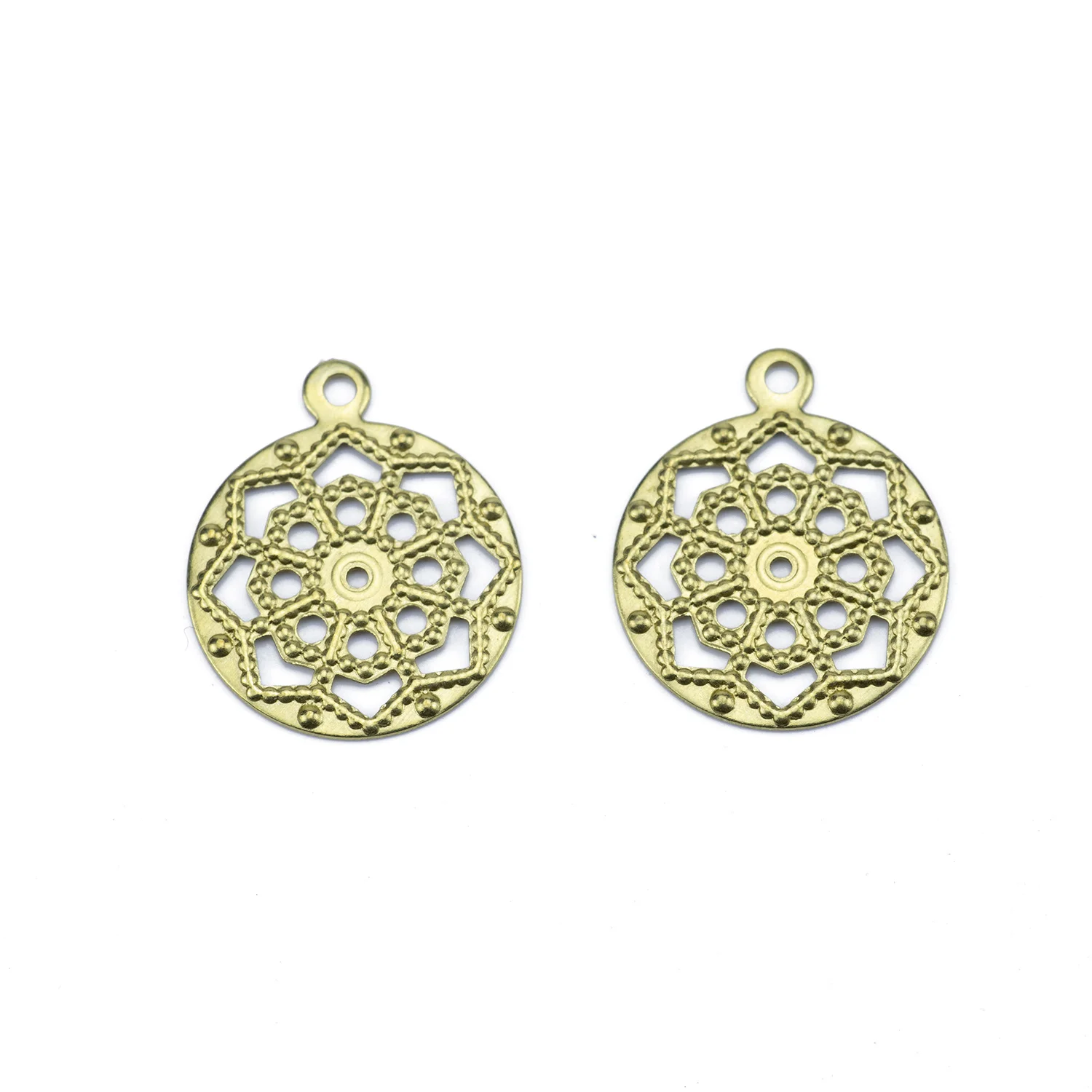 

20pcs Raw Brass Earrings Pendants Hollow Snowflake Charms Diy For Jewelry Making Accessories Handmade Necklace Bracelet Findings