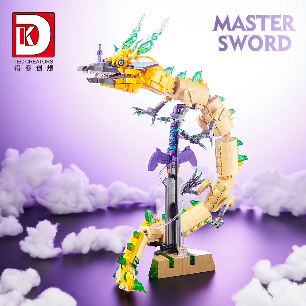 Фото Deke 7034 Light Zelda White Dragon Legend Master Sword 1298, детский образовательный сборный строительный блок, игрушки №4