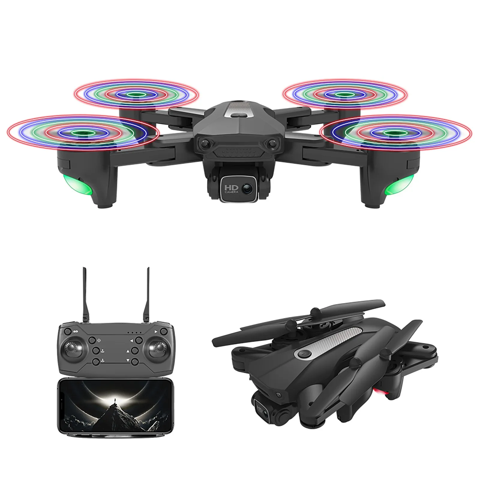 

KY608- HD Dual Camera Drone With Light Folding Drone Can Locate Drone Aerial Photography Artifact Fun Things to Do at Home