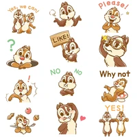 cute animal chip n dale squirrel iron on transfers patches baby anime heat transfers patch clothes child t shirt diy stickers