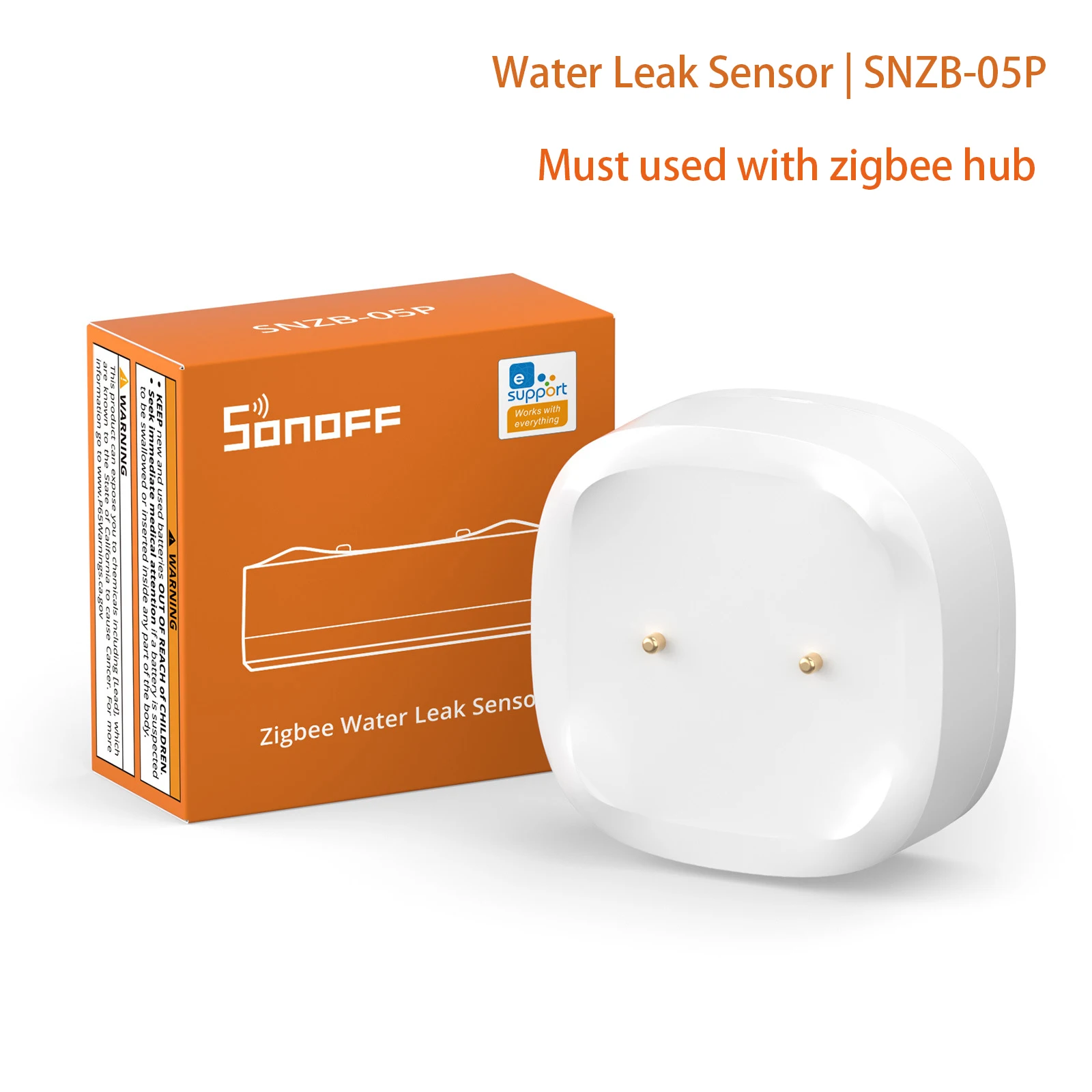 

SONOFF SNZB-05P Zigbee Датчик утечки воды Рейтинг IP67 Обнаружение утечки Оповещения в реальном времени Поддержка eWeLink Home Assistant