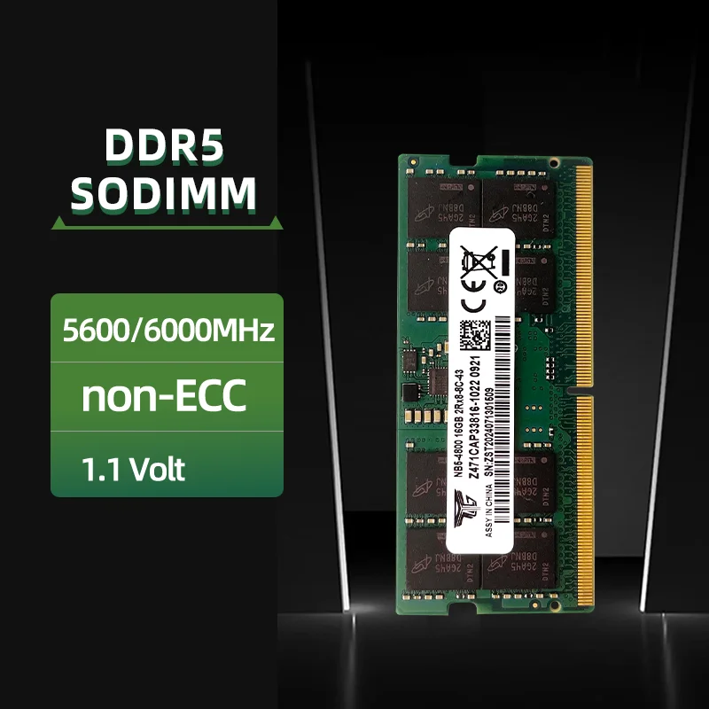 Память DDR5L для ноутбука 16 ГБ 32 4800 МГц 5200 5600 6000 pin 1 В