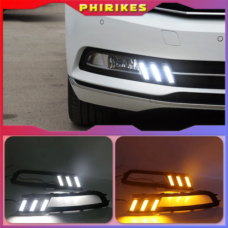 

2 шт. для VW Magotan 2017-2019 светодиодные дневные ходовые огни для Magotan светодиодный Противотуманные фары Дневные ходовые огни высокая яркость направляющие светодиодные дневные ходовые огни