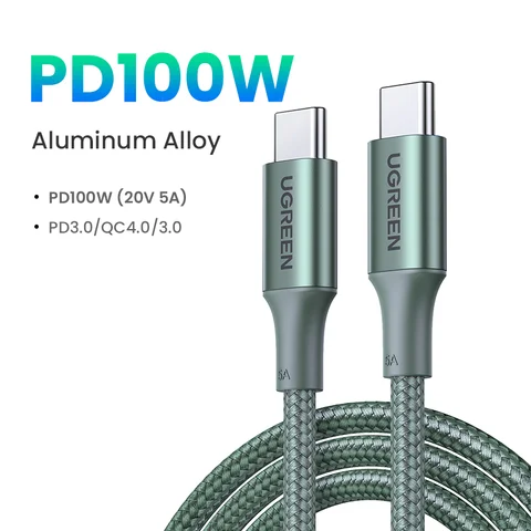 【 Новый-in Sale】UGREEN USB кабель 100 Вт Тип C для типа C для MacBook Samsung PD100W USB Type C кабель для быстрой зарядки QC4.0 USB C