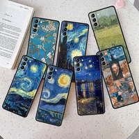 cell shell case funda for samsung galaxy s20 fe s10 s22 plus s9 s21 fe s21 s22 ultra phone soft van gogh art painting flower