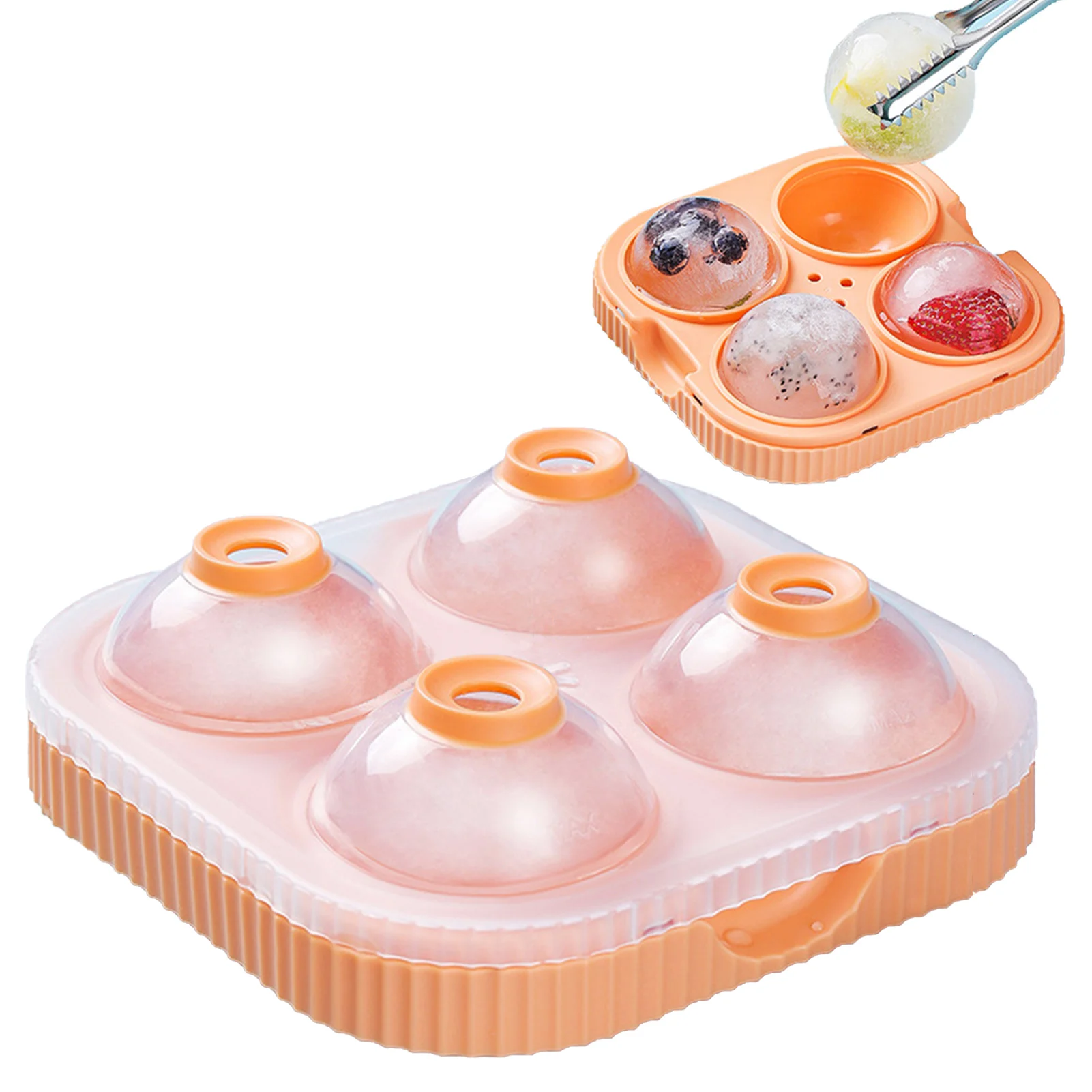 

Ice Cube Ball Maker Mold Silicone Round Ice Cube Mould Easy Release Circle Ice Cube Tray with Lids DIY Ice Cube Tray Maker Tools