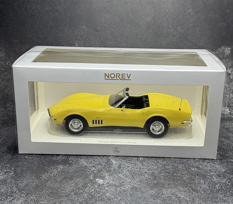 Фото Модель спортивного автомобиля NOREV Diecast в масштабе 1:18, Chevrolet Corvette Sting Ray, реплика из сплава, игрушка для мальчика №4