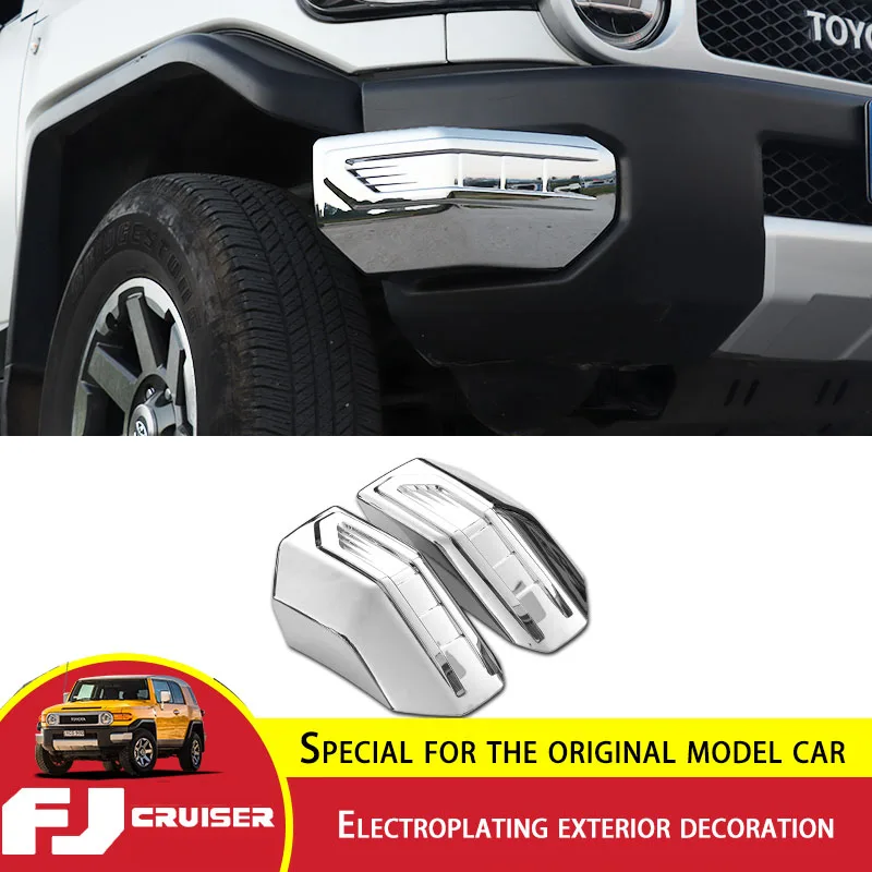 

For Toyota FJ Cruiser Front Bumper Corner Protection Frame ABS Chromium Styling FJ Cruiser Electroplating Exterior Accessories