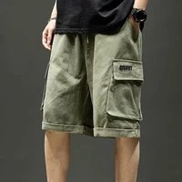 fashion casual men shorts hip hop knee length loose type deep crotch elastic waist cargo shorts tactical shorts