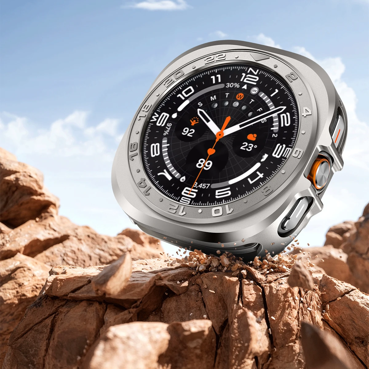 Фото Металлический чехол с защитой от падения для Samsung Galaxy Watch Ultra 2025 47 мм, защитная рамка из сплава для Galaxy Watch Ultra, твердый корпус 47 мм №5