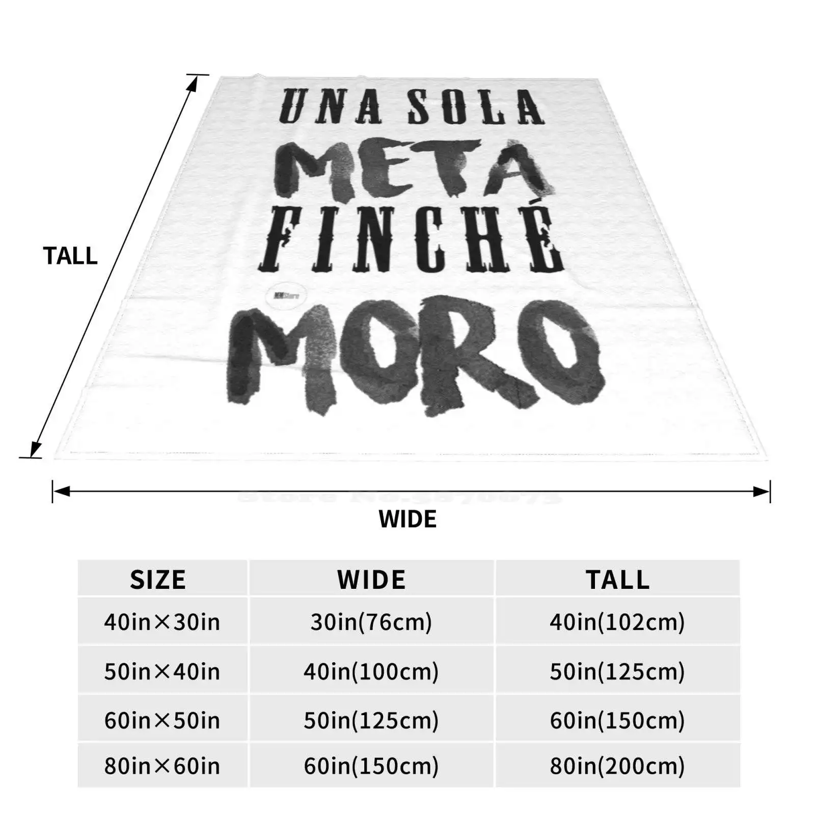 Удобное теплое мягкое одеяло Una Sola с принтом мета-Моро на все сезоны Metamoro Ermal Meta 100%