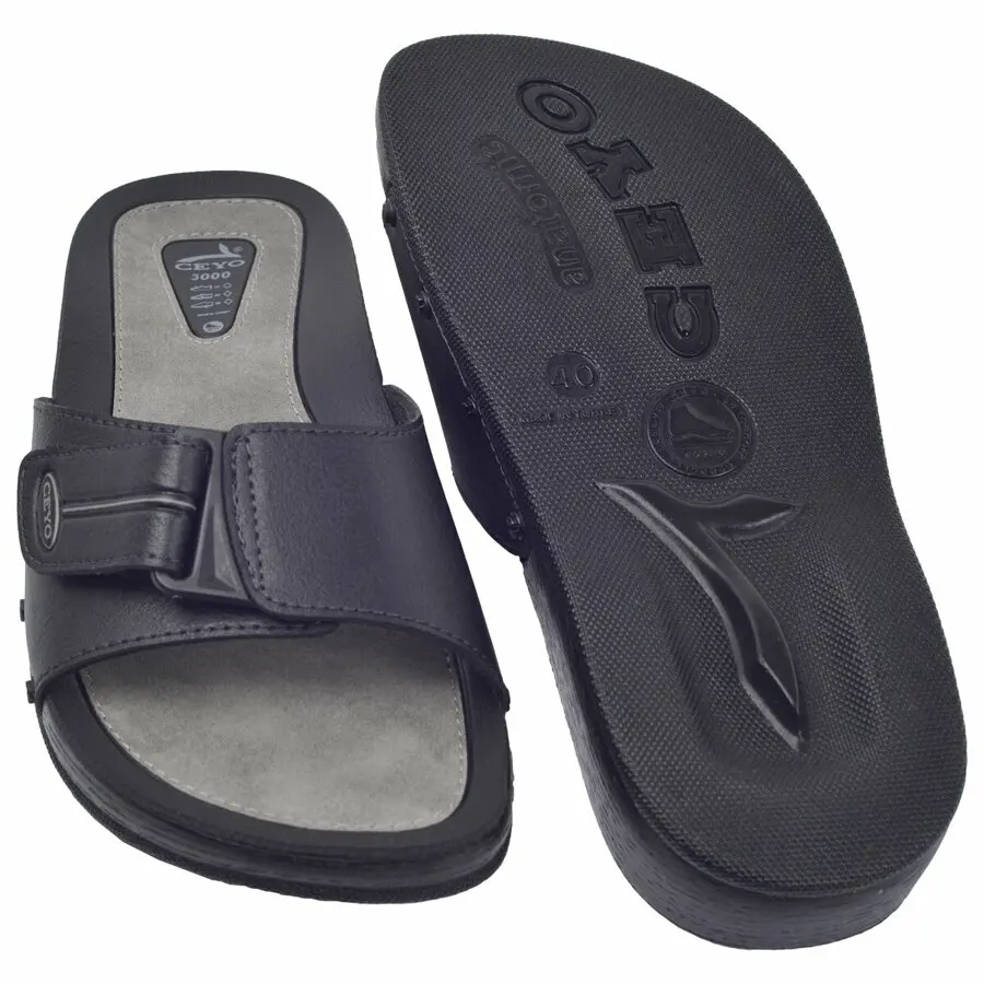 

Slippers Ceyo Daily Velcro Anatomic Mens Shoes BLACK