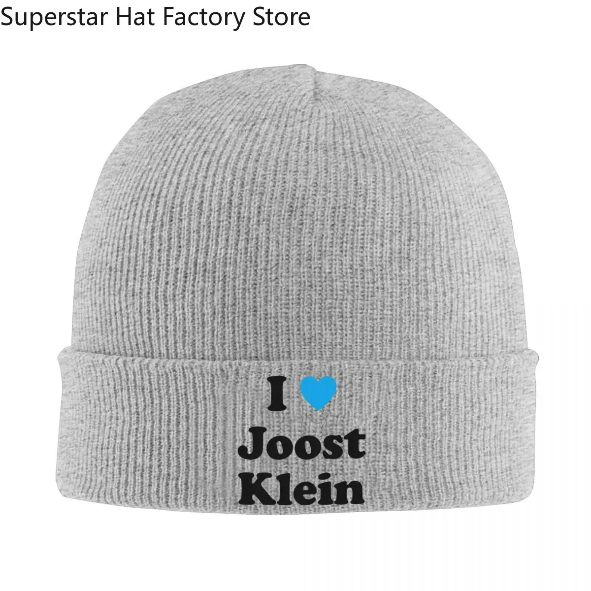 Синяя вязаная шапка I Love Joost Klein женские и мужские шапки зимняя акриловая крючком