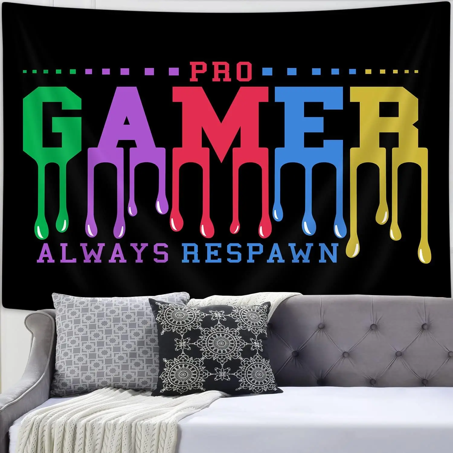 Игровой гобелен для мальчиков комнатный Настенный декор видеоигр гобелены