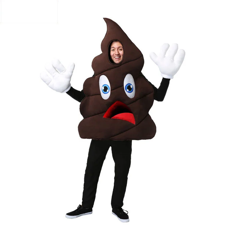 

Funny Poop 3D Print Sponge Stool Cosplay Performance Suit Halloween Party Fun Stool Costume