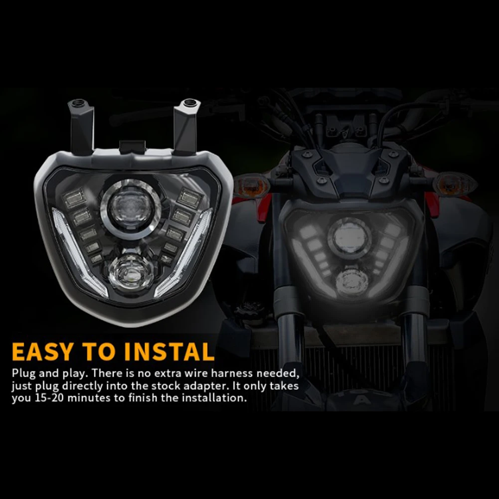 

Headlamp Headlight LED Motorcycle Plug And Play Replacement Solid-state