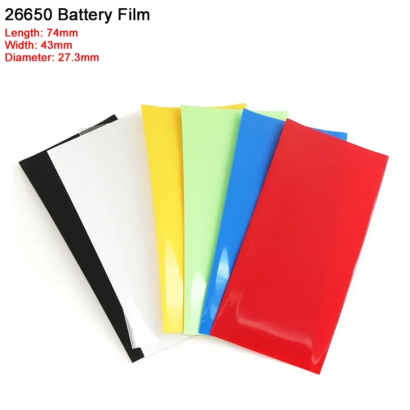 Фото 50/100/500 sztuk 18650/21700/26650 Lipo Battery Wrap PVC Termokurczliwa rurka Precut Izolowana folia ochronna Pokrowiec na etui №4