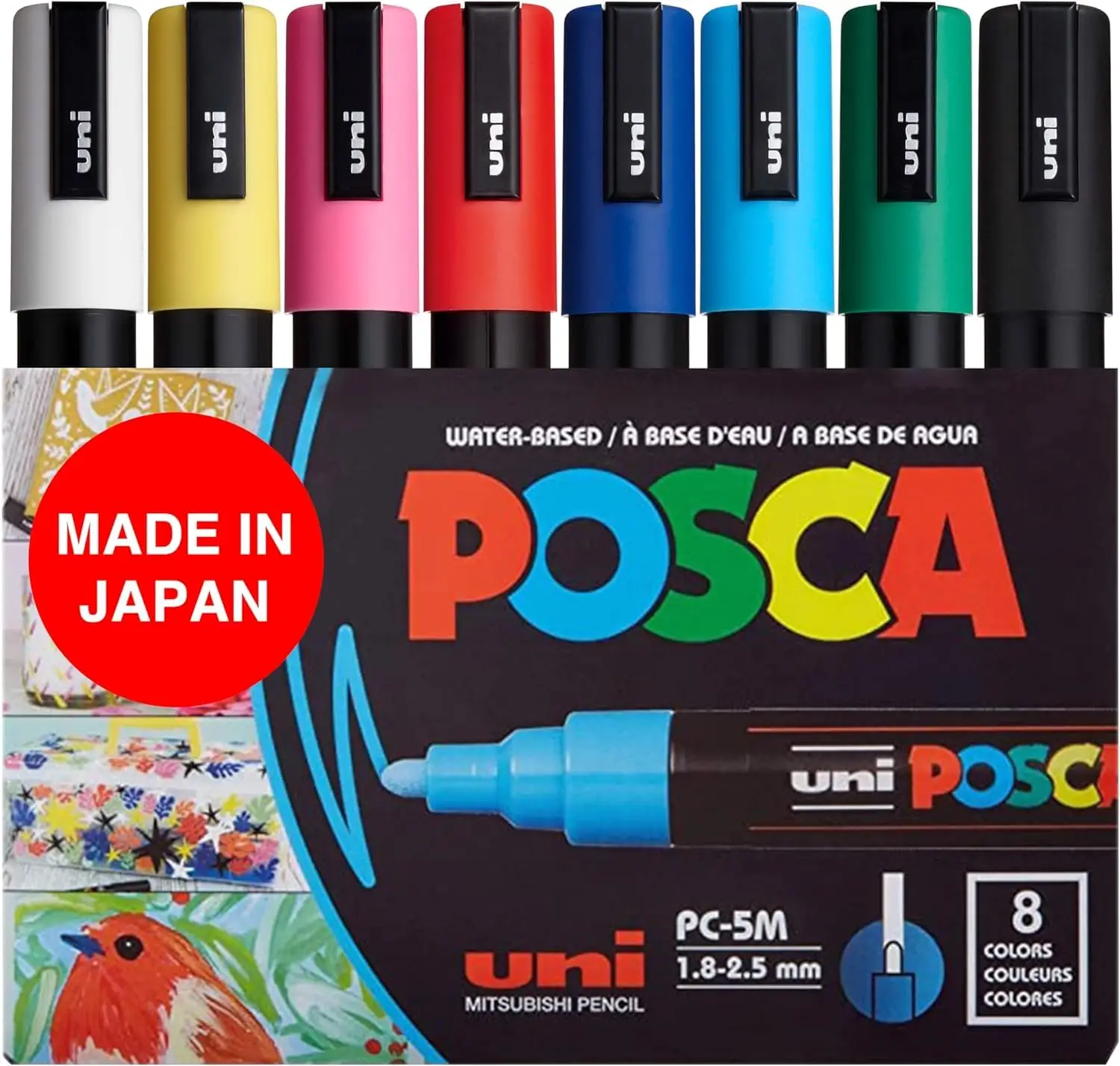 Оригинальные маркеры Posca Paint 8 цветов/набор 5 м со средними кончиками японский