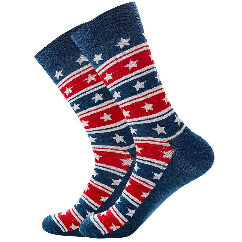 2022 Funny Socks Men harajuku Union Jack Socks Printed personality Happy hip hop Novelty Skateboard Crew Casual Crazy Socks