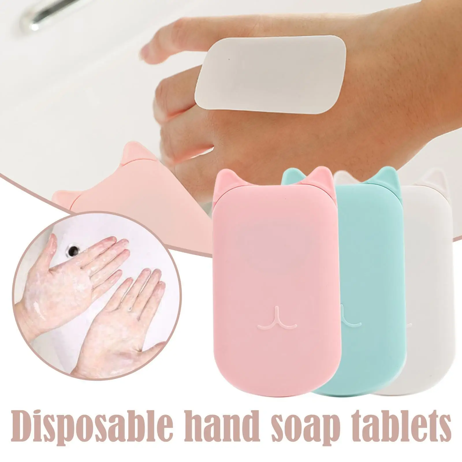 

Protable Soap Paper Bath Soap Flakes Mini Cleaning Paper Easy Washing Hand Travel Convenient Disposable Scented Slice Soap 30pcs