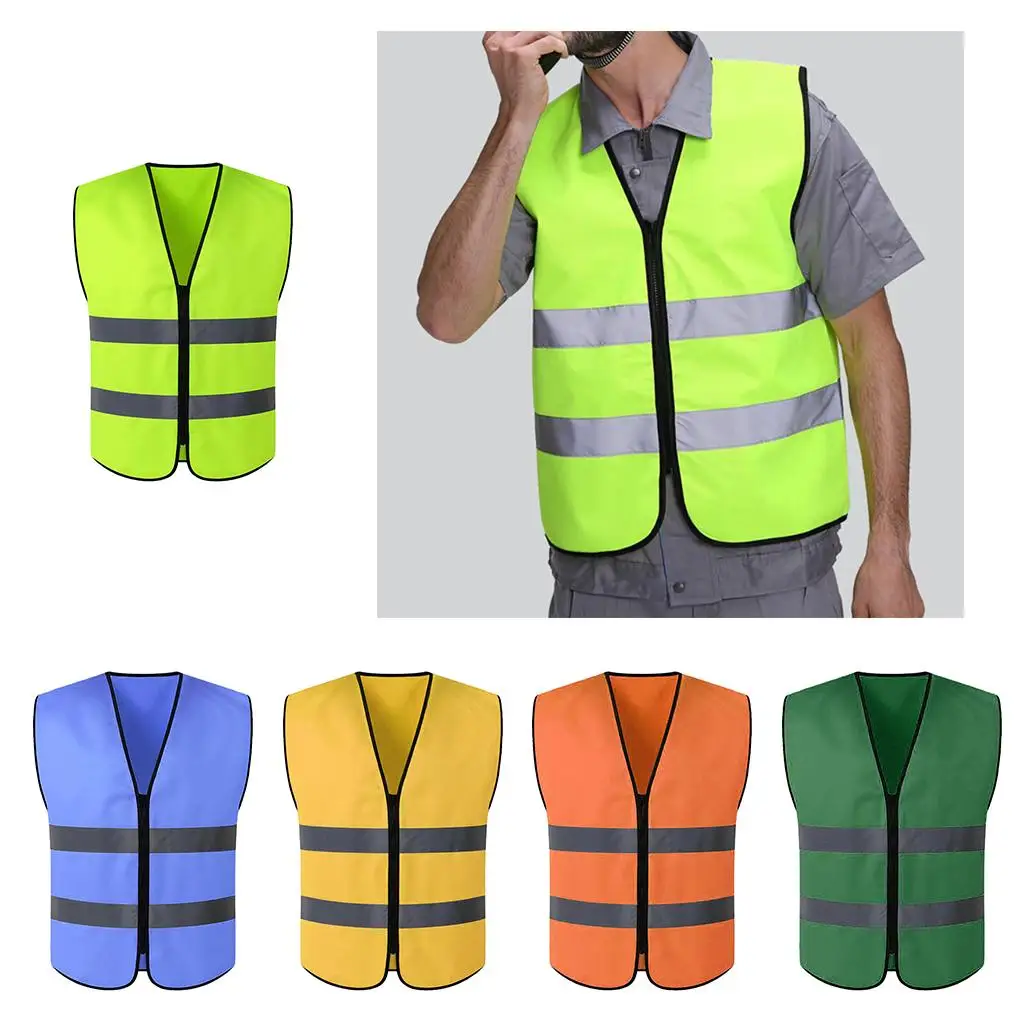 

Hi Viz Executive Waistcoat Zip Up High Visibility Safety Vest Reflective XL