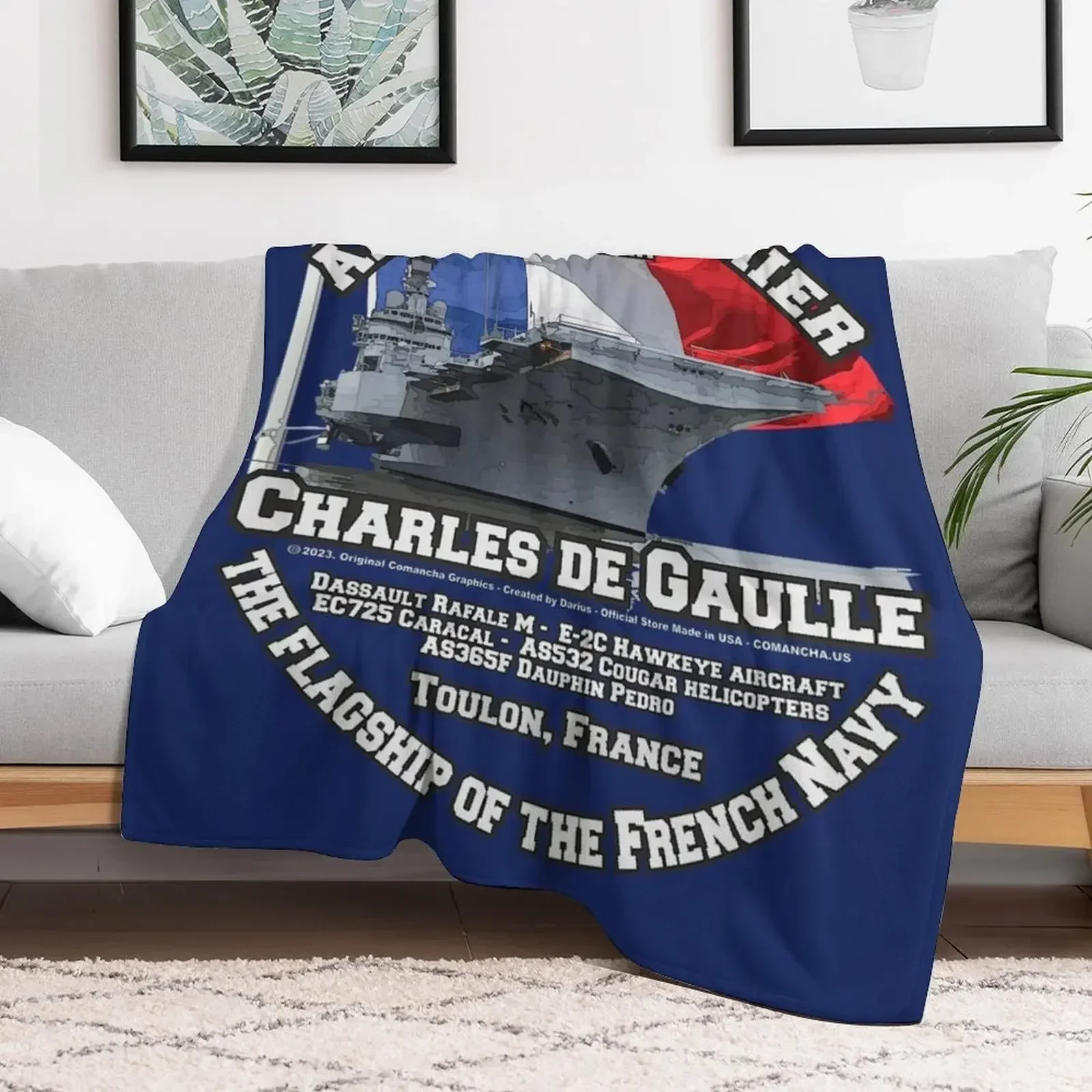 Charles de Gaulle - Франция ветеранты-переноски для самолетов плед милые одеяла среды