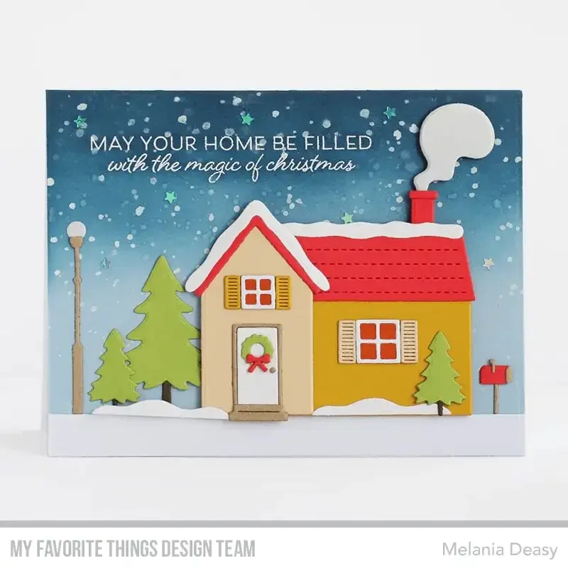 Новинка 2024 рождественские снежинки дерево металлические трафареты для