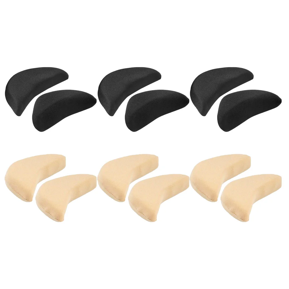 

6 Pairs Loose Sponge Toe Plug Man Men's Insoles Heel Pads Inserts Grips Liner Shoe That Are Too Big