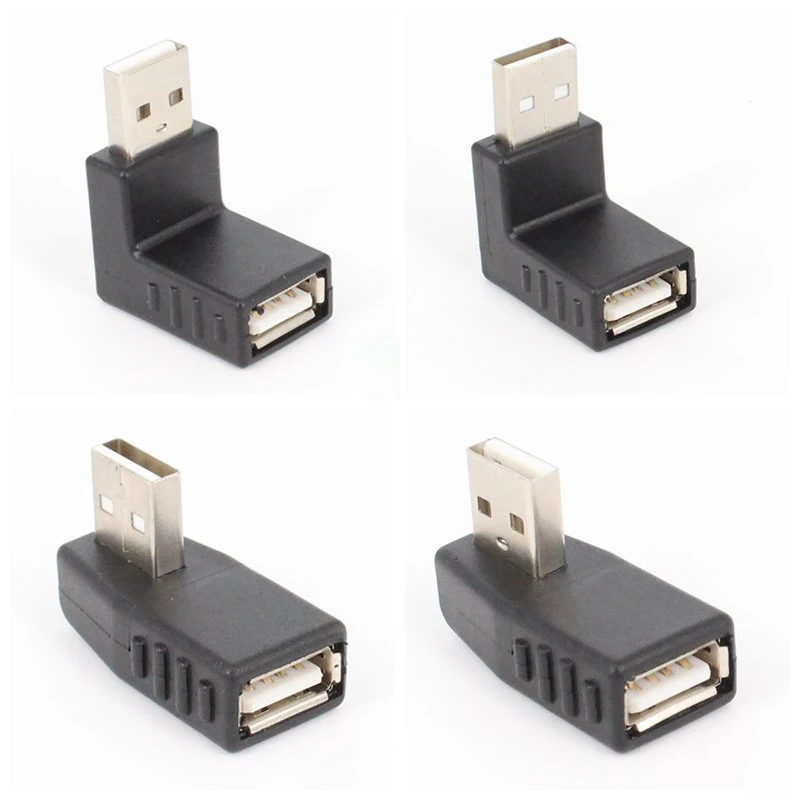 

Creative 90 Degree Vertical Left Right Up Down Angled USB 3.0 2.0 Male To A Female M/F Adapter Connector Converter