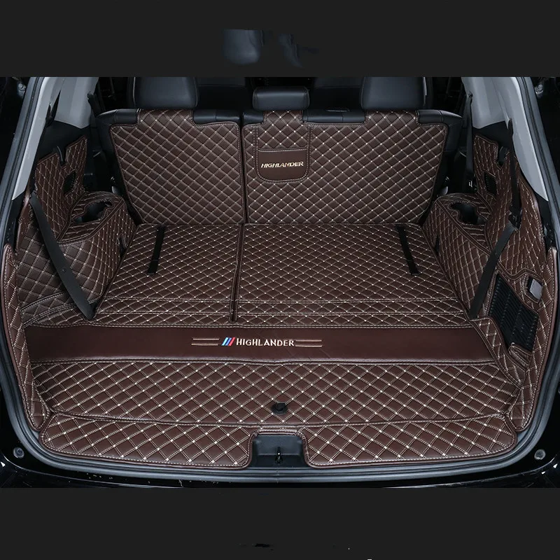 

7 5 Seats Special trunk mats cargo liner boot carpets for Highlander styling For Toyota Highlander Kluger XU70 2020 2021 2022