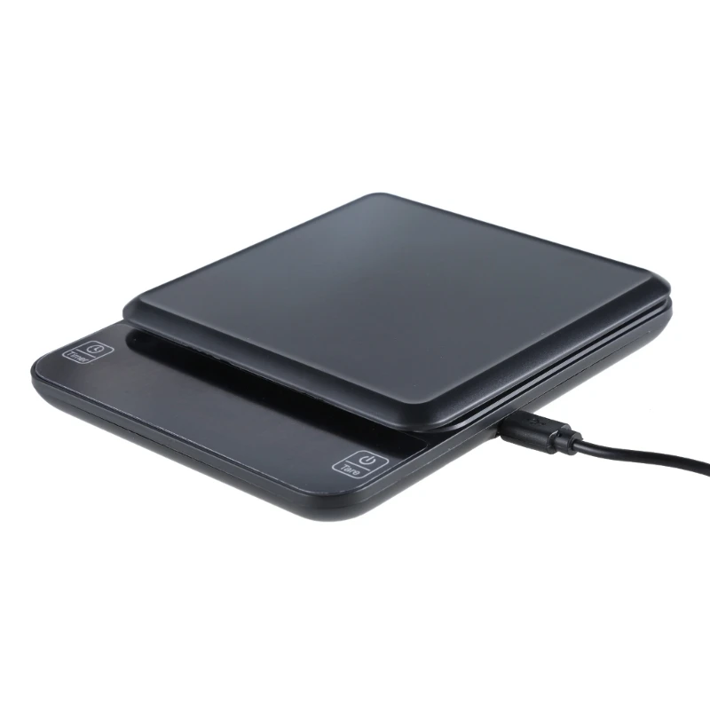 Высокоточные кофейные весы для эспрессо 3 кг/0 1 г с USB-портом зарядки Прямая