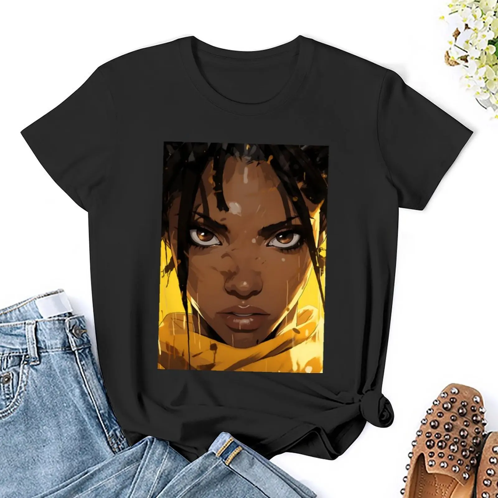 Женская винтажная хлопковая футболка новая серия