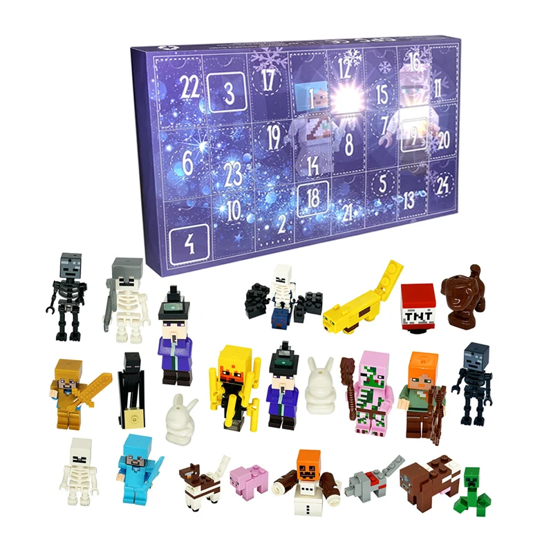 24 шт./компл. Marvel Advent Calendar Box Рисунок Аниме Фигурка Модель Строительные Блоки