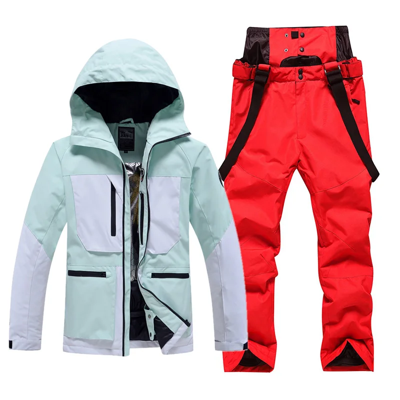 Лыжный костюм для взрослых с защитой от снега и ветра 30 ℃