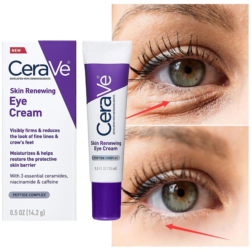 

15ML CeraVe Niacinamide Anti Wrinkle Eye Cream Anti Dark Circle Eye Bags Puffiness Lifting Firming Soothing Eye Care Massage