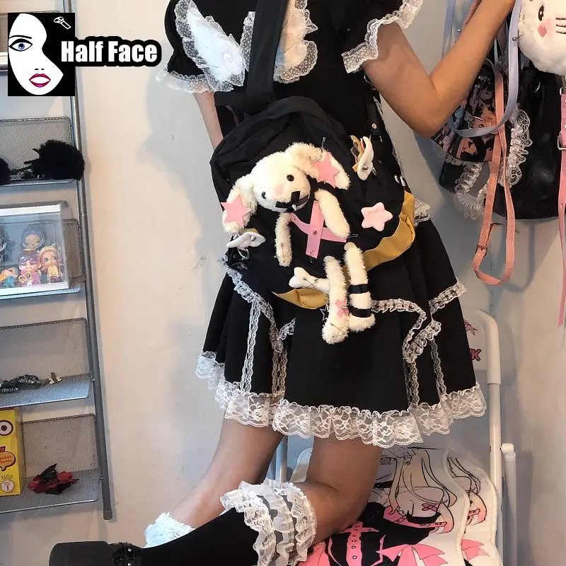 Y2K женский Готический милый рюкзак в стиле Харадзюку для девушек подкультурный