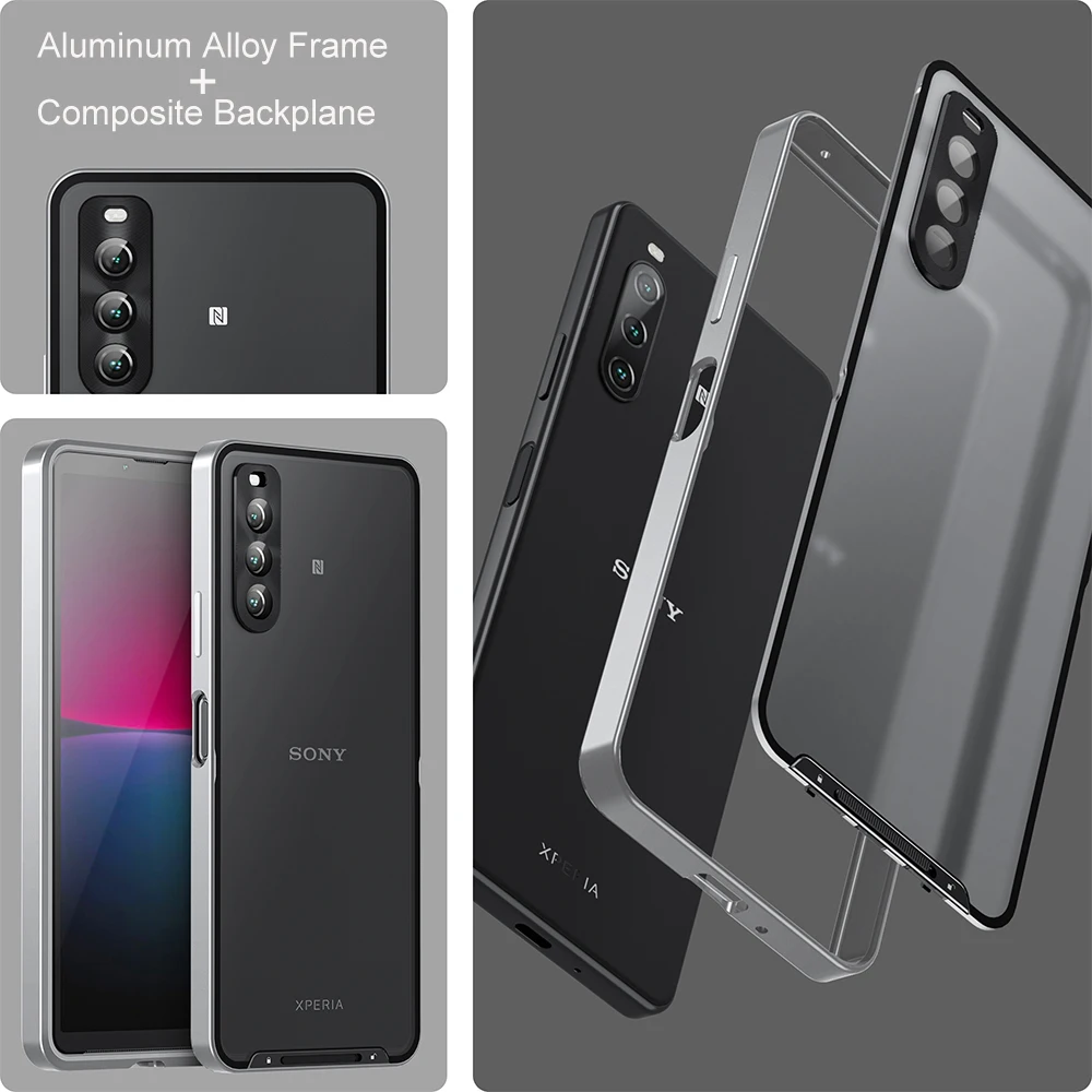Kup Luksusowa Metalowa Osłona Ochronna Na Zderzak Sony Xperia 10 IV 1 Obudowa Na Ramkę Ultra Slim Odporna Na Wstrząsy Skóra Telefonu Coque Fundas 1IV