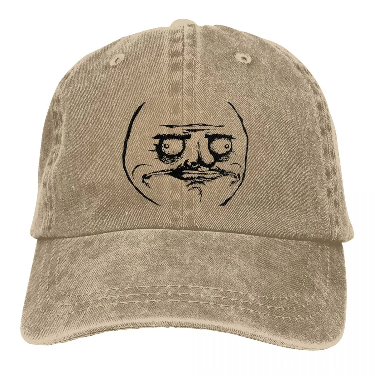 

Washed Men's Baseball Cap Rage Faces STICKER Me Gusta Face Trucker Snapback Caps Dad Hat Rage Comic Golf Hats