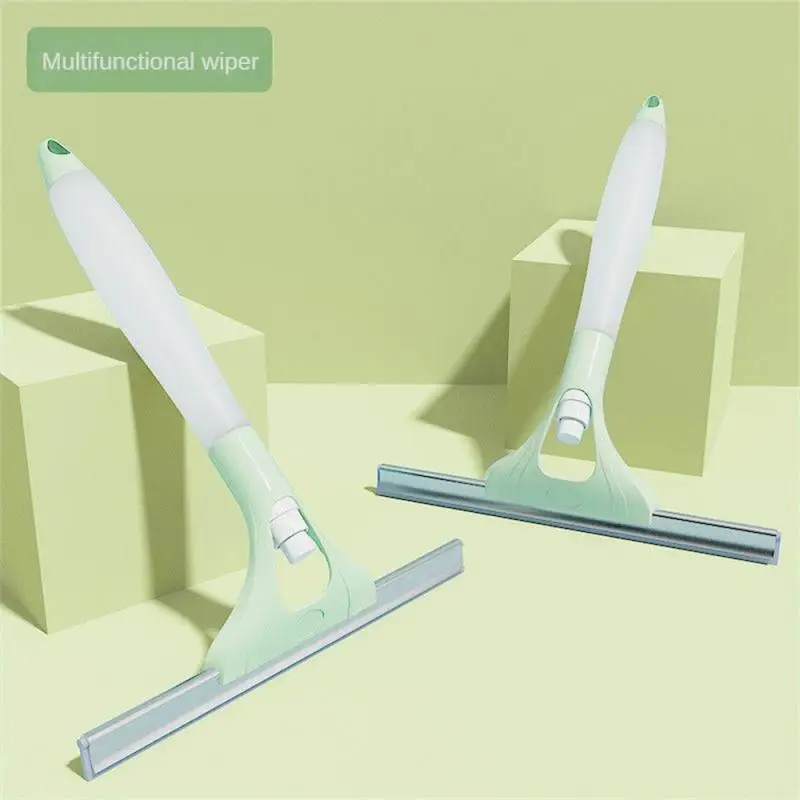 

Handheld Window Glass Wiper with Silicone Blade Cleaning Brush Durable Brush Scraper for Window Car Glass Shower Cleaning