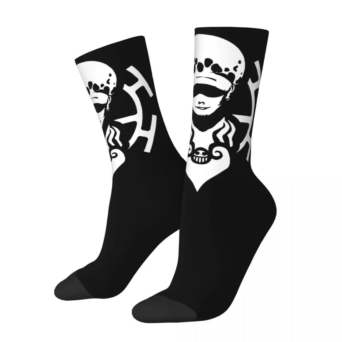 

Winter Warm Men's Women's Captain Of The Heart Pirate Socks Trafalgar Law One Piece Anime Sweat Absorbing Football Socks