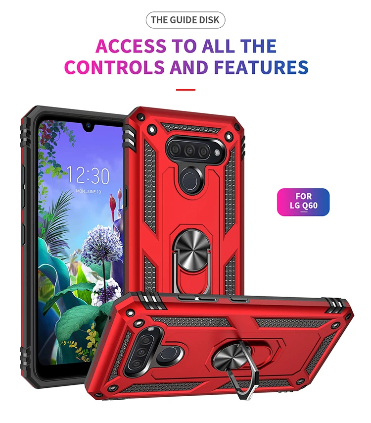 Защитный чехол военного класса с подставкой для LG Stylo5 Stylo6 K50 Q60 K50S K51 Q51 K51S K61 Q61 Stylo7