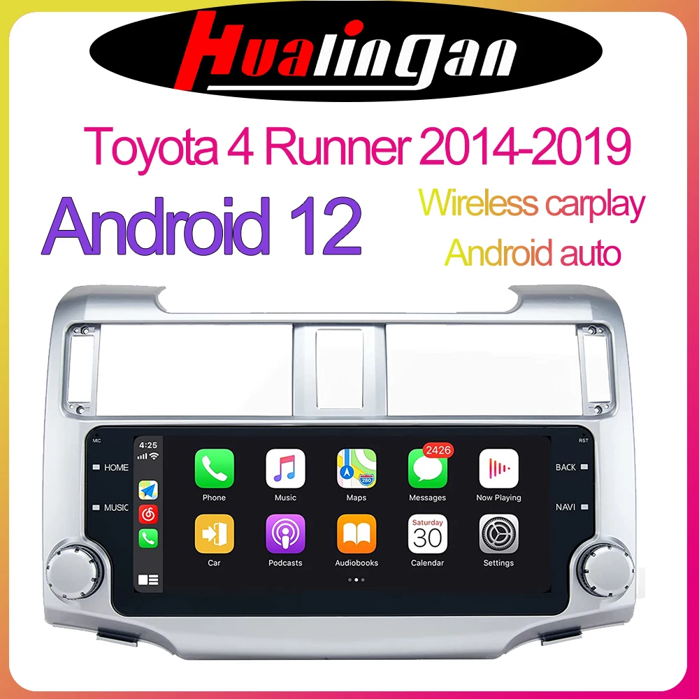 

Android 12 Head Unit Wireless Carplay Stereo Radio Screen Android Auto for Toyota 4 Runner 2014-2019
