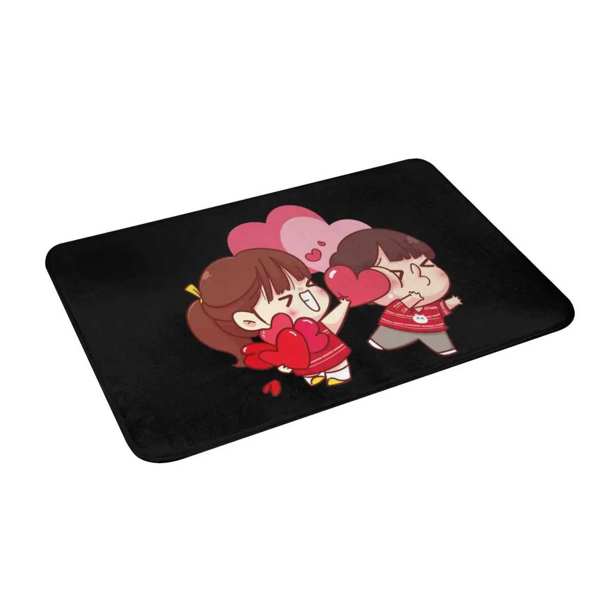

Lovers Of Love Boy Girl Kid Valentines Day Bath Door Floor Mat Rug Carpet Entrance Living Room Home Kitchen Doormat Anti-slip