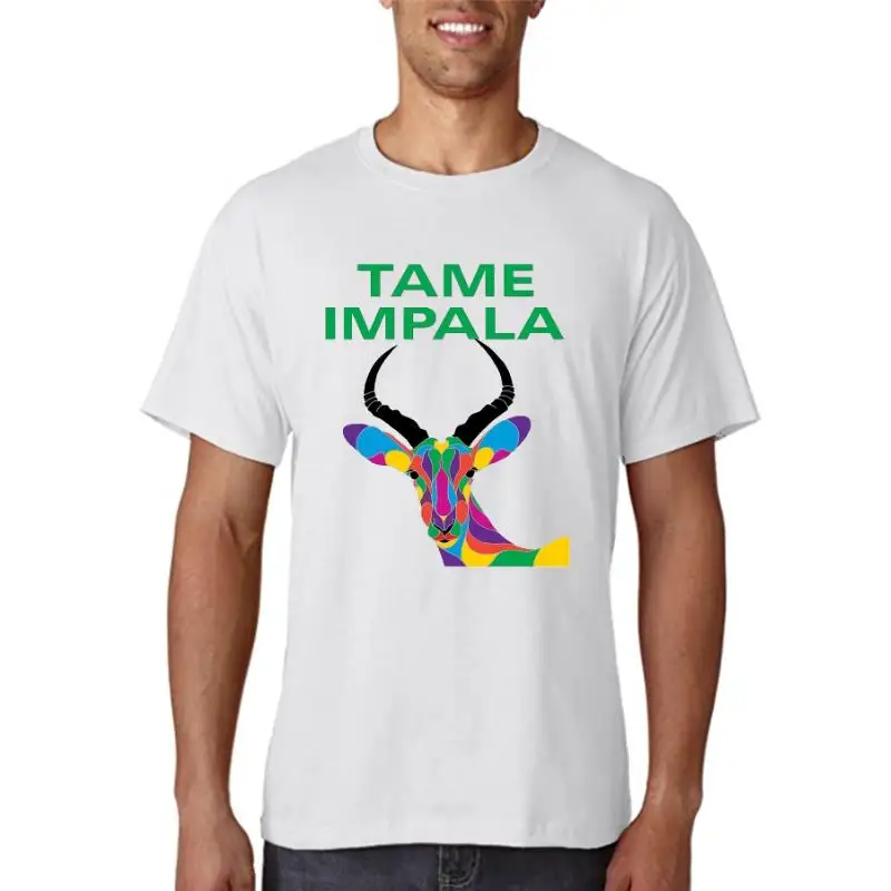 

Название: Tame Impala Футболка мужская для мальчиков, летняя белая Молодежная Футболка с круглым вырезом, повседневные мужские футболки