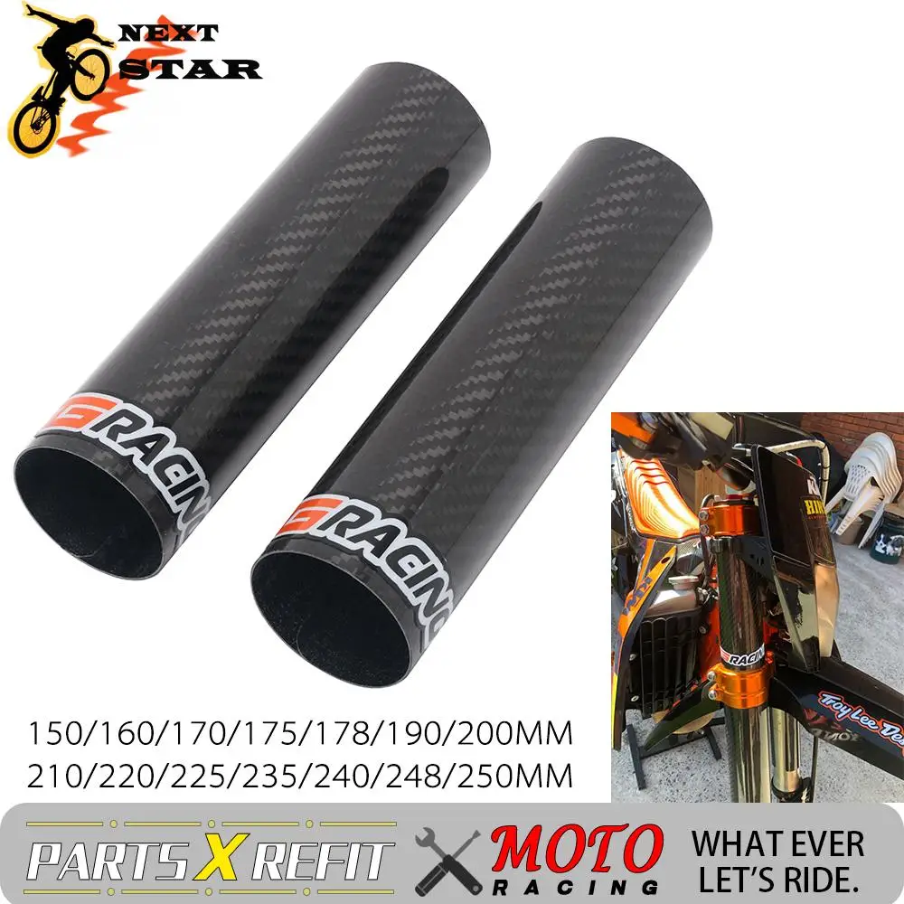 

Motorcycle 150-250MM Carbon Fiber Adjustable Front Fork Shock Guard Protector For KTM EXC SX SXF XC XCF XCW 125 250 350 450 530