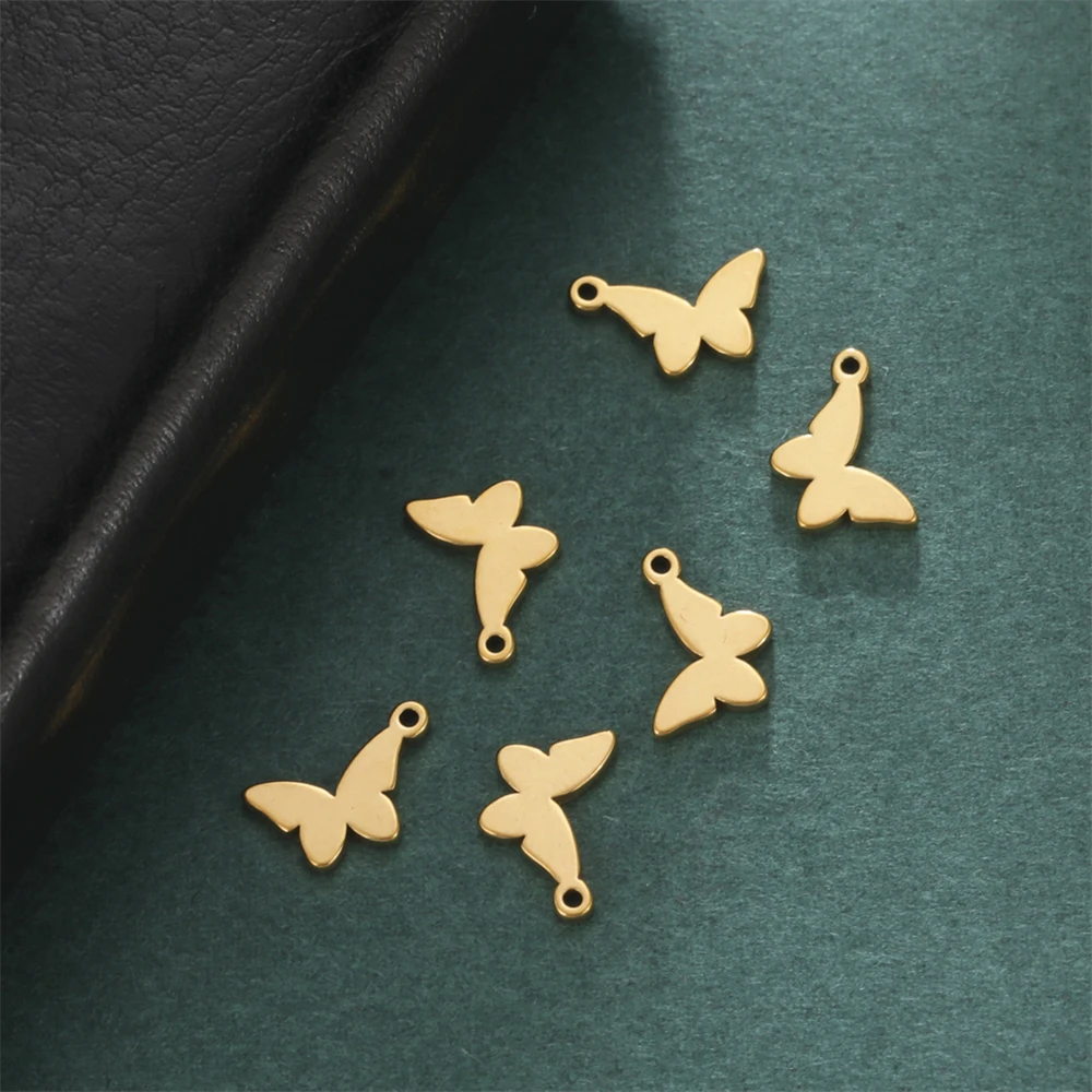 

Wholesale 20pcs Cute Butterfly Pendants For Necklaces Earrings Bracelets Stainless Steel Jewelry Charms DIY Making Accessories